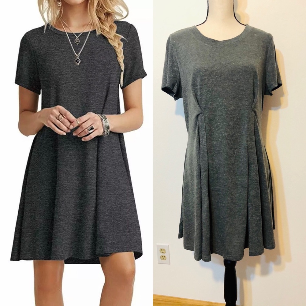 Very J. Charcoal baby doll swing dress , … - Picture 1 of 6